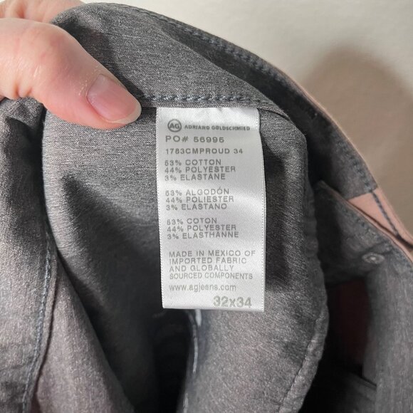 AG Adriano Goldschmied Tellis Modern Slim Airluxe Pink Twill Pants 32x34 - Picture 8 of 8